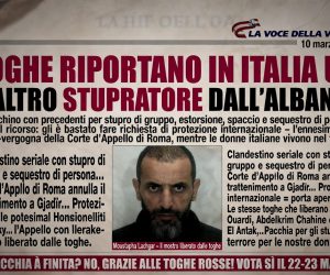 Toghe rosse riportano in Italia stupratore spedito in Albania
