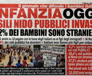 ASILI NIDO PUBBLICI INVASI DAI BAMBINI STRANIERI