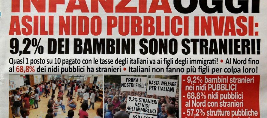 ASILI NIDO PUBBLICI INVASI DAI BAMBINI STRANIERI