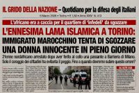 SGOZZA DONNA IN STRADA A TORINO NEL QUARTIERE ISLAMICO