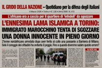 SGOZZA DONNA IN STRADA A TORINO NEL QUARTIERE ISLAMICO