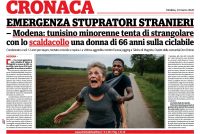La stupra e poi la trascina via con una corda al collo per ucciderla