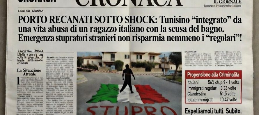 Si intrufola in condominio e violenta un ragazzo italiano