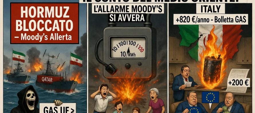 Moody’s: con interruzione prolungata Hormuz gas europeo oltre i 100 euro