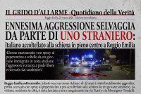 Italiano accoltellato alla schiena in pieno centro a Reggio Emilia
