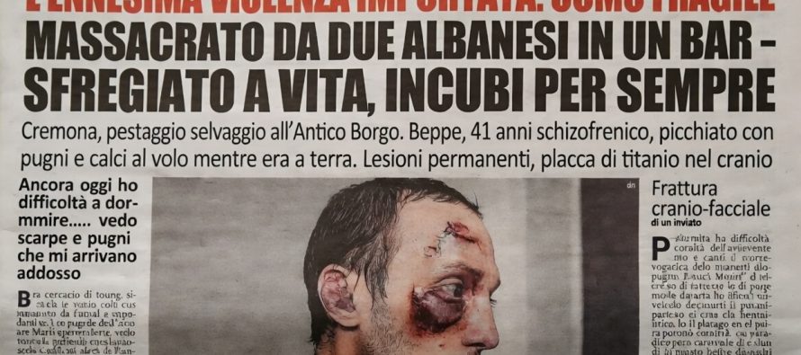 Due immigrati lo hanno sfigurato e ha quasi perso la vista