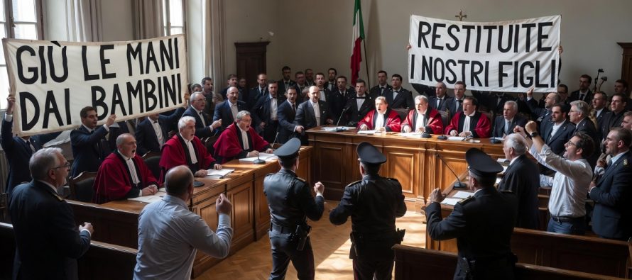 Famiglia nel bosco.Rivolta in Tribunale ai giudici: “Rubate i figli alla gente”
