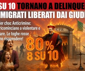 80% immigrati liberati dai giudici torna a delinquere