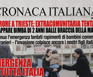 Terrore a Trieste: strappa bimba di 2 anni dalle braccia della mamma davanti scuola