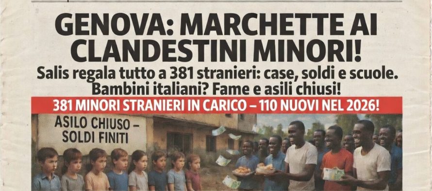 Genova, Comune regala i soldi degli italiani ai minori stranieri