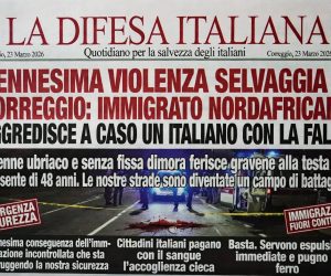 Cerca di decapitare un italiano a caso per strada con la falce