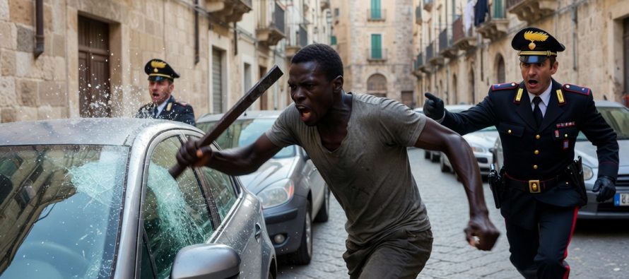 Senza fissa dimora distrugge auto e aggredisce i Carabinieri