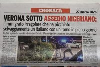 Nigeriano trascina un uomo tra le siepi e lo picchia a bastonate