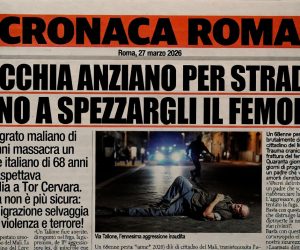 Picchia anziano per strada fino a spezzargli il femore