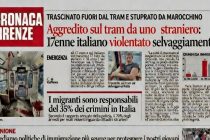 Trascinato fuori dal tram e violentato ragazzino italiano di 17 anni