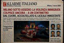 A terra in un lago di sangue e gli immigrati infieriscono a coltellate