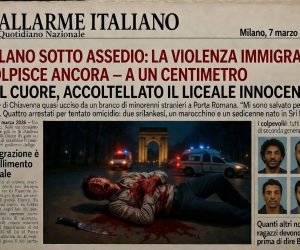 A terra in un lago di sangue e gli immigrati infieriscono a coltellate