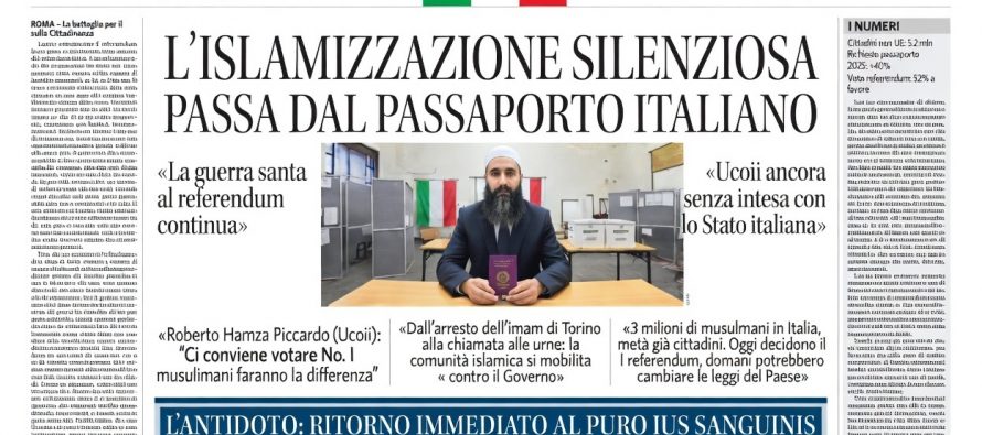 Referendum: 1,5 milioni di musulmani diventati ‘italiani’ voteranno no