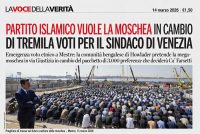 Venezia, il partito islamico promette 3mila voti in cambio moschea
