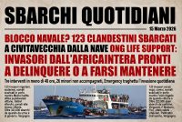ONG sbarca altri 123 clandestini a Civitavecchia