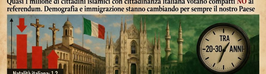 Referendum, quasi 1 milione di islamici hanno votato no: comandano loro?