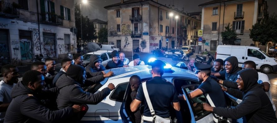 Poliziotti fermano scippatore ma vengono circondati dalla folla nel quartiere africano di Torino