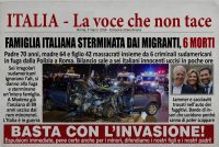 FAMIGLIA ITALIANA STERMINATA DAI MIGRANTI: L’ITALIA È GIÀ IN GUERRA