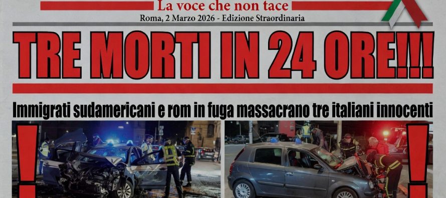 HANNO UCCISO TRE ITALIANI IN 24 ORE: VANNO ABBATTUTI PRIMA