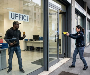 Richiedente asilo armato minaccia di sgozzare tutti: “Ridatemi la patente”