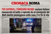 Passeggia sotto casa: 69enne massacrato. È in fin di vita