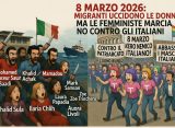 8 Marzo, migranti uccidono le donne ma le femministe marciano contro gli italiani