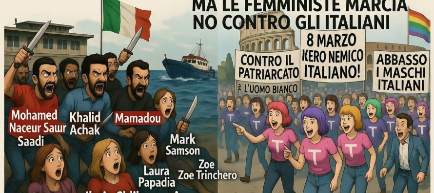 8 Marzo, migranti uccidono le donne ma le femministe marciano contro gli italiani