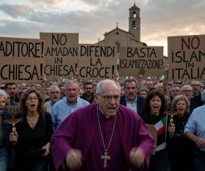 Fedeli contro il vescovo che ha dato la chiesa ai musulmani per il Ramadan : “Traditore”