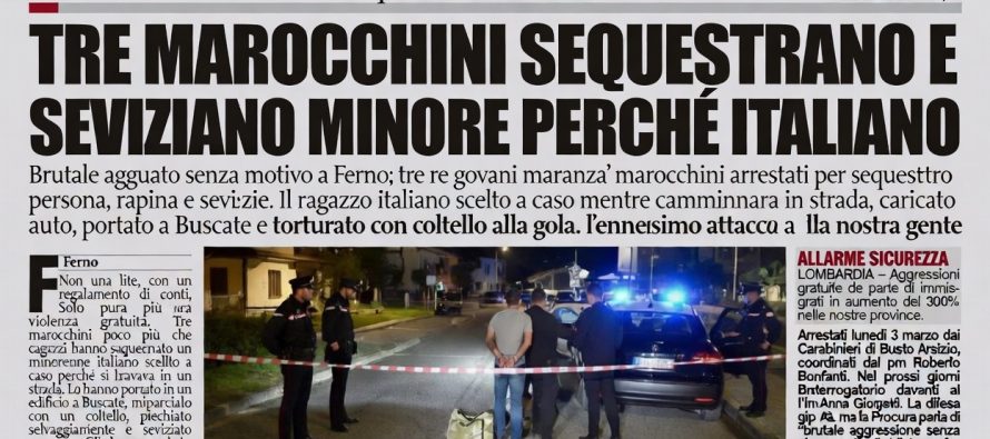 Tre “maranza” sequestrano e seviziano un minorenne italiano